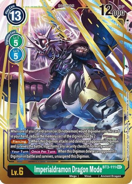 Imperialdramon Dragon Mode BT3-111 SEC