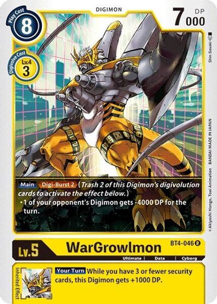 WarGrowlmon BT4-046 R