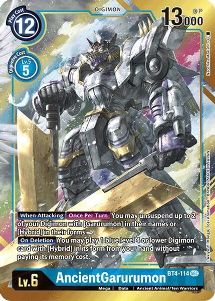 AncientGarurumon (Alternate Art) BT4-114 SEC