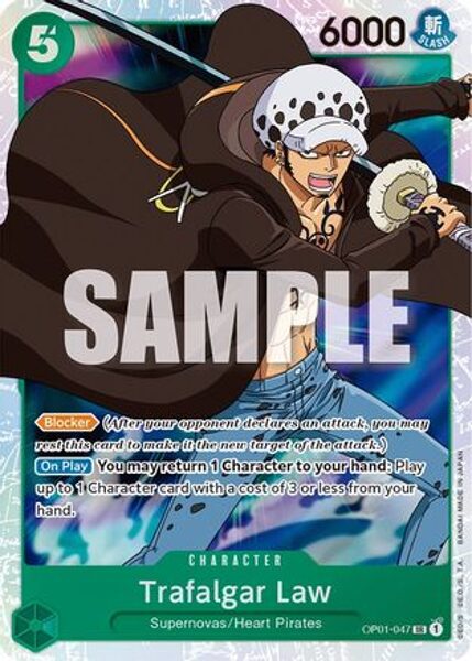 TRAFALGAR LAW (047) #OP01-047 - SUPER RARE OP-01 ROMANCE DAWN
