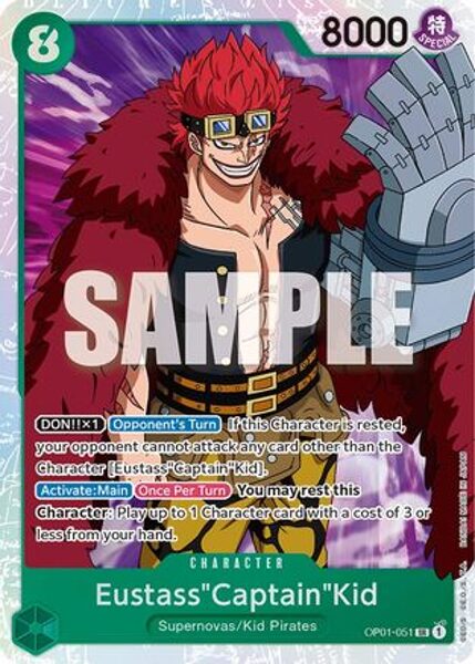 EUSTASS"CAPTAIN"KID #OP01-051 - SUPER RARE OP-01 ROMANCE DAWN