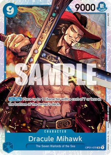 DRACULE MIHAWK #OP01-070 - SUPER RARE OP-01 ROMANCE DAWN