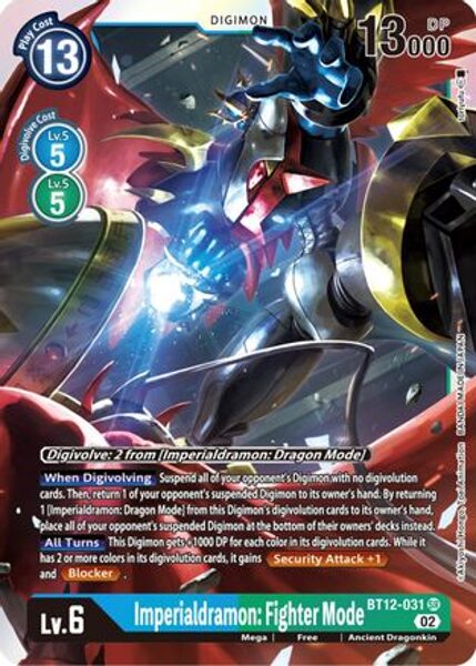 Imperialdramon: Fighter Mode - Across Time (BT12)