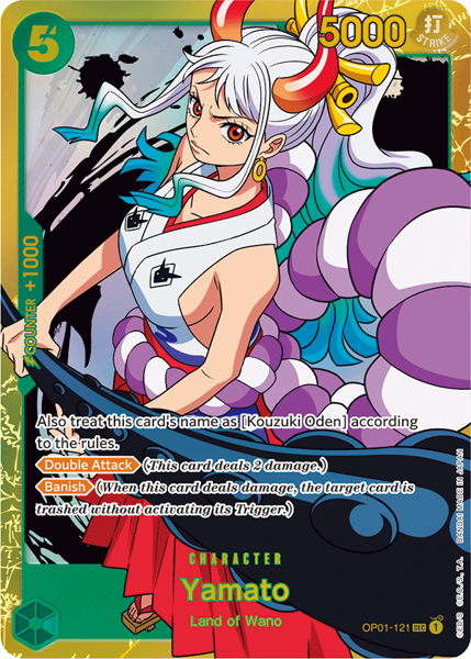 YAMATO #OP01-121 - SECRET RARE OP-01 ROMANCE DAWN