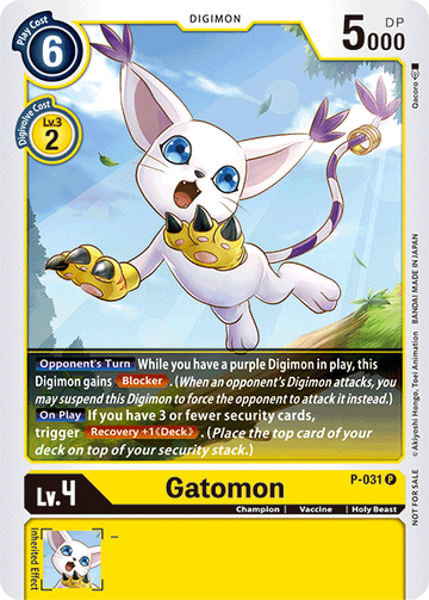 DIGIMON - GREAT LEGEND POWER UP PACK - GATOMON - P-031 - PROMO (NON-FOIL)