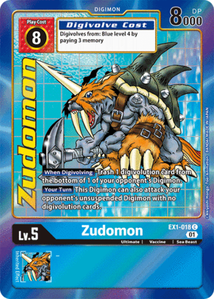 ZUDOMON (ALT ART) - EX1-018 - COMMON